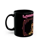 Quadrina's Koffee — Neon Sign Mug (11oz, Black) - Image 3